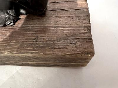 Paul Ackerman Crumpled lead sculpture by Paul Ackerman Paris France circa 1970