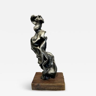 Paul Ackerman Crumpled lead sculpture by Paul Ackerman Paris France circa 1970