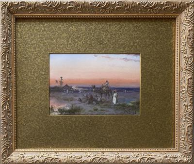 Paul B Pascal Bedouin Encampment at Sunset 