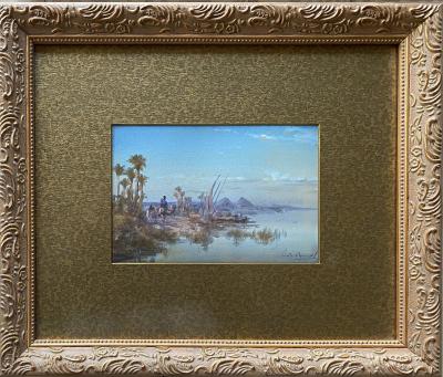 Paul B Pascal Figures on Camelback along the Nile 