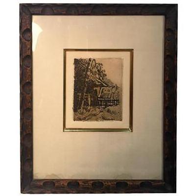 Paul C zanne Paul Cezanne House in Auvers Etching