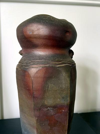 Paul Chaleff Wood Fired Ceramic Vase by Paul Chaleff