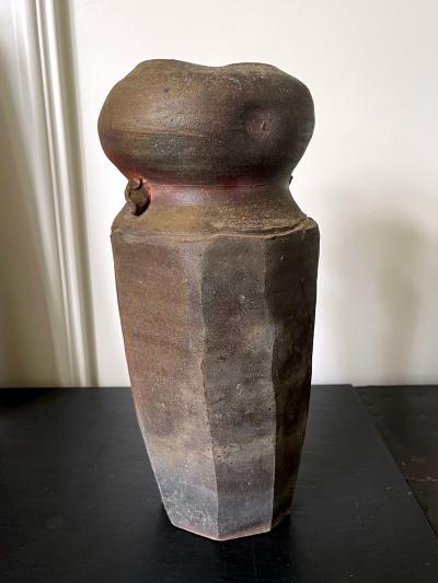 Paul Chaleff Wood Fired Ceramic Vase by Paul Chaleff