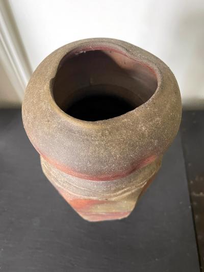 Paul Chaleff Wood Fired Ceramic Vase by Paul Chaleff