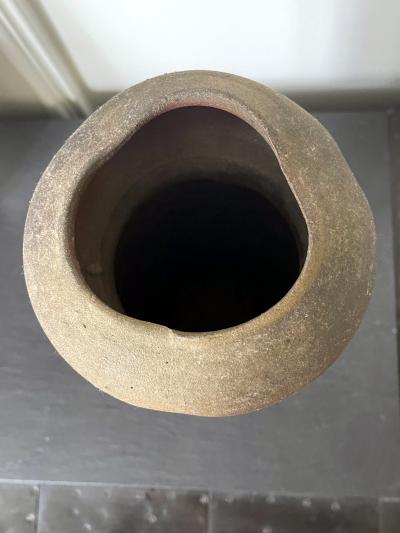 Paul Chaleff Wood Fired Ceramic Vase by Paul Chaleff