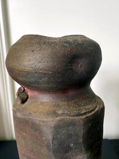 Paul Chaleff Wood Fired Ceramic Vase by Paul Chaleff