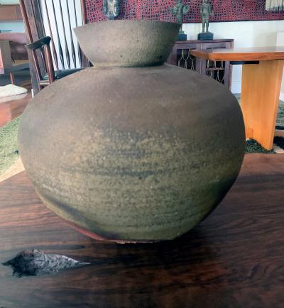 Paul Chaleff Wood fired Ceramic Jar Paul Chaleff