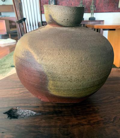 Paul Chaleff Wood fired Ceramic Jar Paul Chaleff
