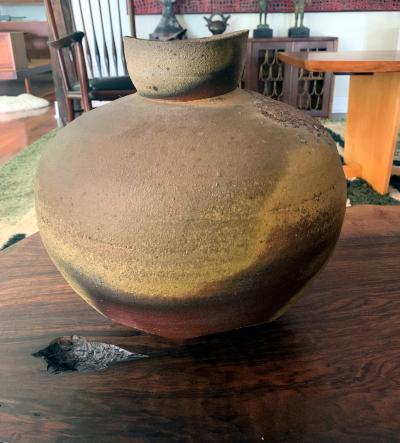 Paul Chaleff Wood fired Ceramic Jar Paul Chaleff
