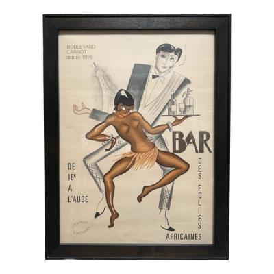 Paul Colin dApr s Bar Des Folies Africaines Jos phine Baker Poster c 1950