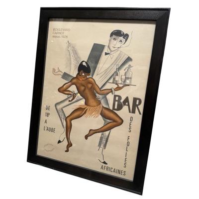 Paul Colin dApr s Bar Des Folies Africaines Jos phine Baker Poster c 1950