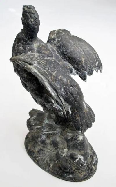Paul Comolera Finely Rendered French Spelter Figure of a Pheasant Signature P Comolera