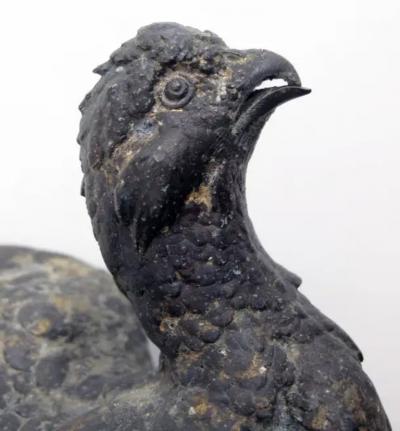 Paul Comolera Finely Rendered French Spelter Figure of a Pheasant Signature P Comolera