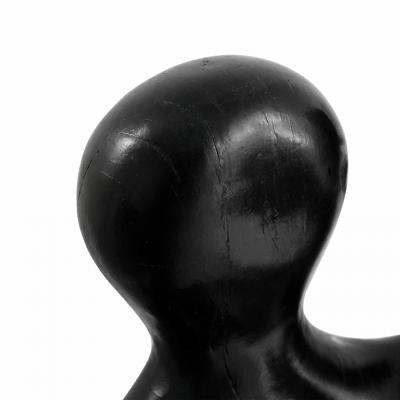 Paul Covaci 20th Century Paul Covaci Sculptural Black Solid Wood Romanian 1980s Armchair