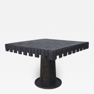 Paul Cunningham American Rustic Tramp Art Style Game Table