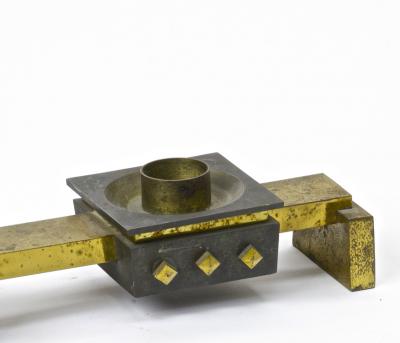 Paul Dupr Lafon Dupre Lafon pair of sturdy central table candle sticks