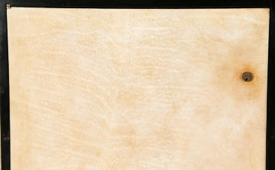 Paul Dupr Lafon IMPORTANT TAN AND RED GOATSKIN WITH LACQUERED EBONIZED WOOD CABINET ENFILADE