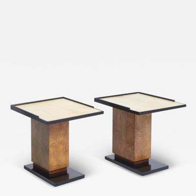 Paul Dupr Lafon Pair of Art Deco Side Tables