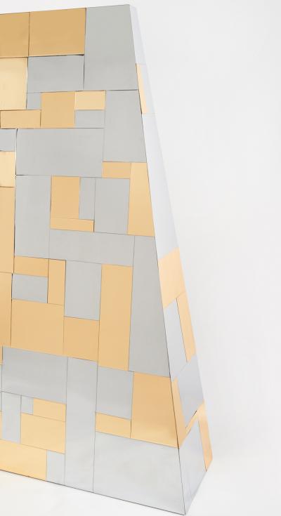 Paul Evans 1970s Paul Evans Inspired Cityscape Fireplace Hood