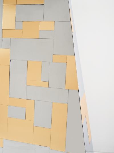 Paul Evans 1970s Paul Evans Inspired Cityscape Fireplace Hood