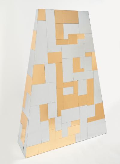 Paul Evans 1970s Paul Evans Inspired Cityscape Fireplace Hood