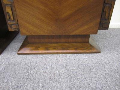 Paul Evans 2 Paul Evans Style Sculptural Brutalist Walnut Night Stands Mid century Modern