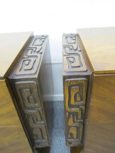 Paul Evans 2 Paul Evans Style Sculptural Brutalist Walnut Night Stands Mid century Modern