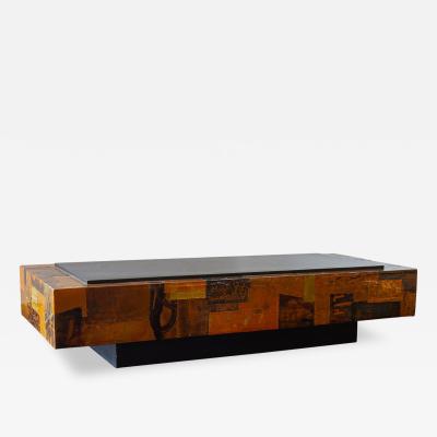 Paul Evans A Lacquered Copper Patchwork Coffee Table 1970s
