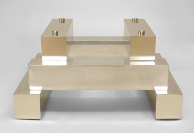 Paul Evans American Post War Design Aluminum Brass Coffee Table
