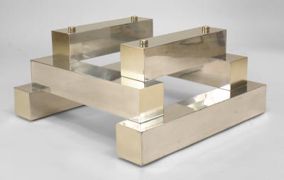 Paul Evans American Post War Design Aluminum Brass Coffee Table