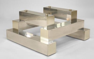Paul Evans American Post War Design Aluminum Brass Coffee Table