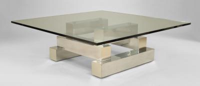 Paul Evans American Post War Design Aluminum Brass Coffee Table