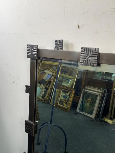 Paul Evans BRUTALIST METAL MIRROR IN THE STYLE OF PAUL EVANS