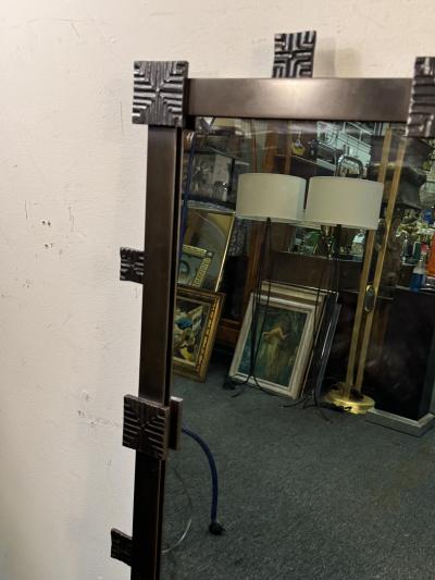 Paul Evans BRUTALIST METAL MIRROR IN THE STYLE OF PAUL EVANS