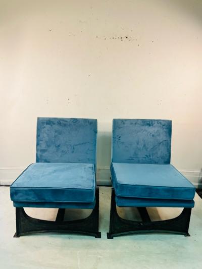 Paul Evans BRUTALIST SCULPTURAL METAL CHAIRS IN THE MANNER OF PAUL EVANS