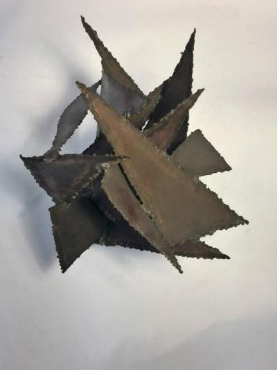 Paul Evans BRUTALIST TORCH CUT WELDED METAL SCULPTURE IN THE MANNER OF PAUL EVANS