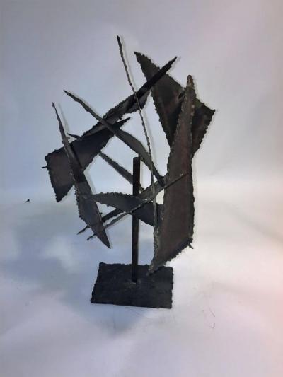 Paul Evans BRUTALIST TORCH CUT WELDED METAL SCULPTURE IN THE MANNER OF PAUL EVANS