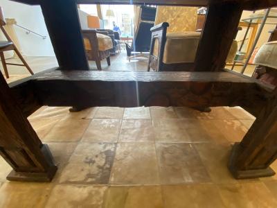 Paul Evans BRUTALIST WOOD DINING TABLE IN THE STYLE OF PAUL EVANS