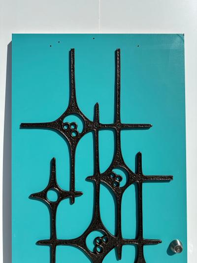 Paul Evans Belgian Brutalist Aluminum Door Decoration