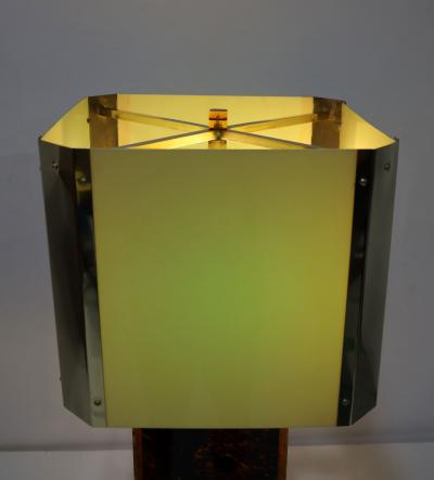 Paul Evans Brazilian Acrylic Resin and Brass Table Lamps