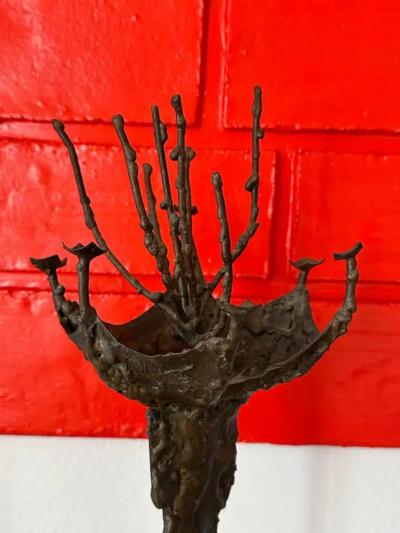 Paul Evans Brutalist Bronze Sculpture by Ralph Tazian