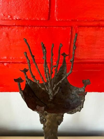 Paul Evans Brutalist Bronze Sculpture by Ralph Tazian