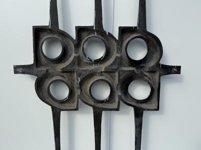 Paul Evans Brutalist Cast Aluminum Door Decor Wall Sculpture
