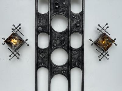 Paul Evans Brutalist Cast Aluminum Wall Sculpture Decor