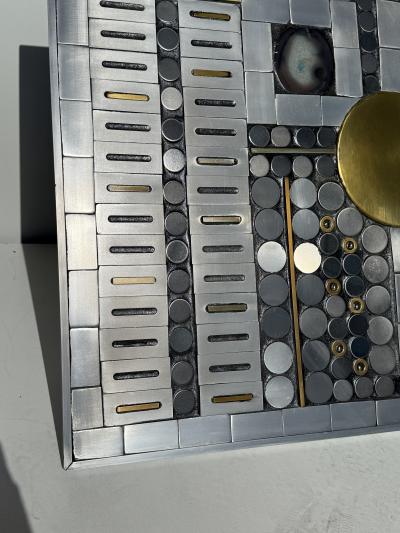 Paul Evans Brutalist Mosaic Aluminum Coffee Table