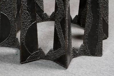 Paul Evans Brutalist Style Steel Coffee Table in the Style of Paul Evans