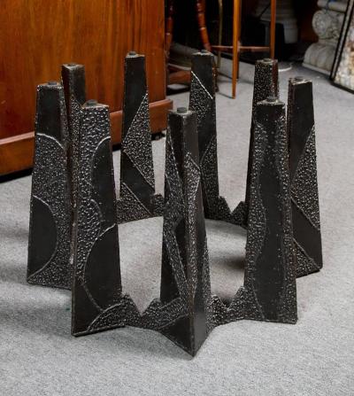 Paul Evans Brutalist Style Steel Coffee Table in the Style of Paul Evans