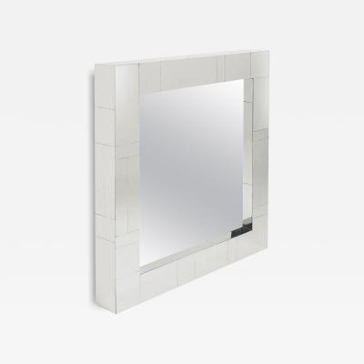 Paul Evans Chrome Midcentury Square Cityscape Mirrors in the Style of Paul Evans
