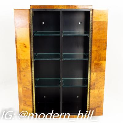 Paul Evans Cityscape Mid Century Burlwood Floating Display Cabinet