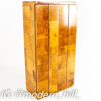 Paul Evans Cityscape Mid Century Burlwood Floating Display Cabinet